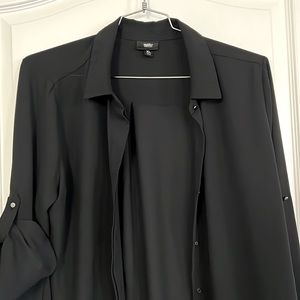 Long sleeve black blouse